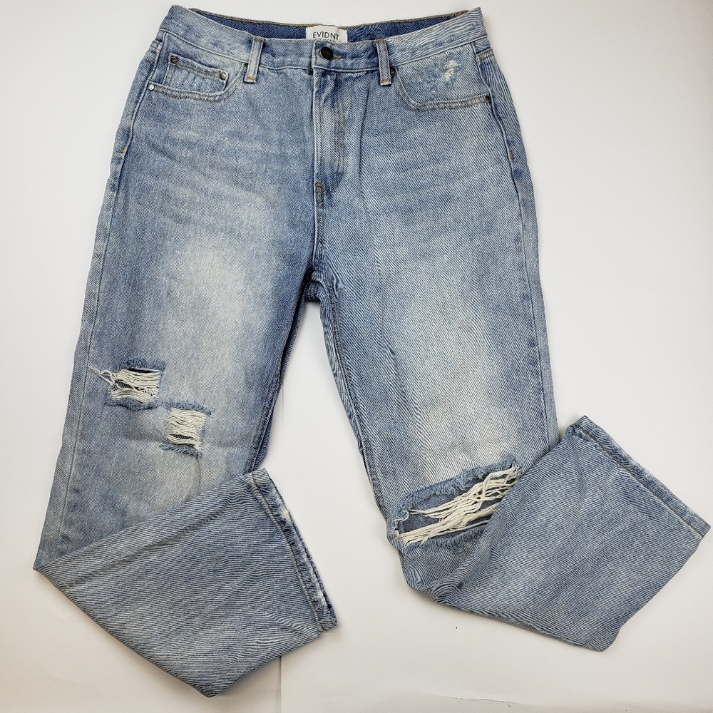 Anthropologie Evidnt Ghent Boyfriend Distressed Denim Jeans Size 29